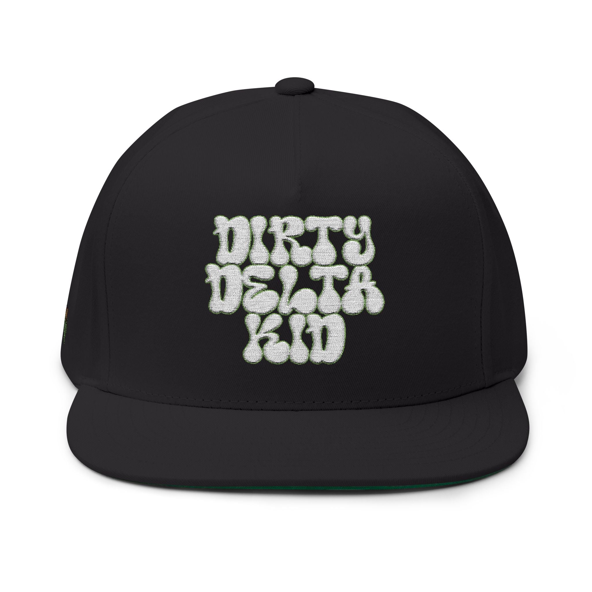 Flat Bill Cap — "Dirty Delta Kid" Embroidered Snapback