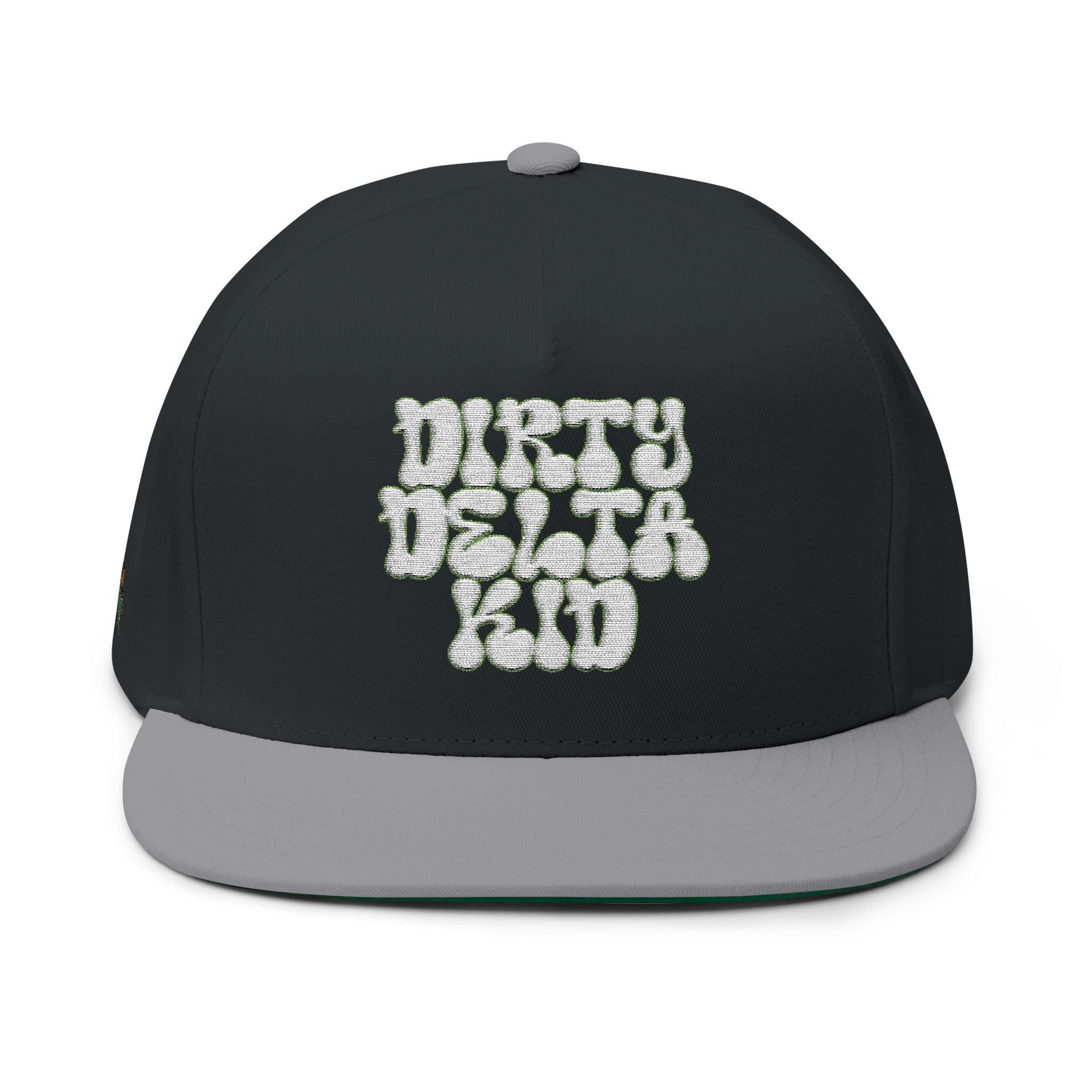 Flat Bill Cap — "Dirty Delta Kid" Embroidered Snapback