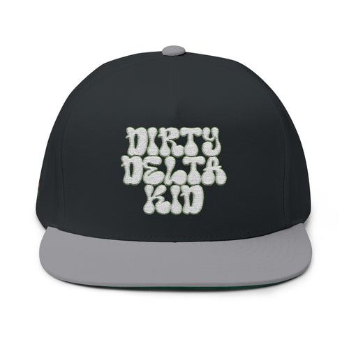 Flat Bill Cap — "Dirty Delta Kid" Embroidered Snapback